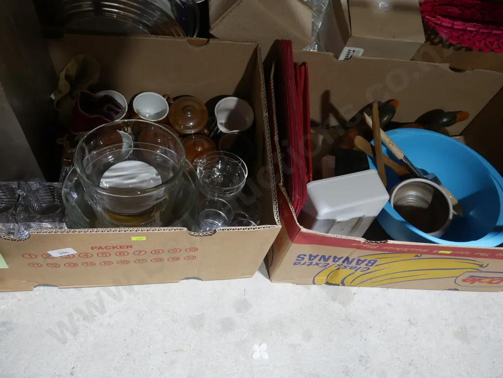 4 boxes Noritake dinnerware, glassware etc Image 1++