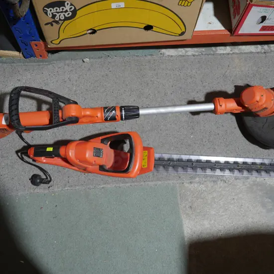 Black & Decker hedge trimmer and weed trimmer