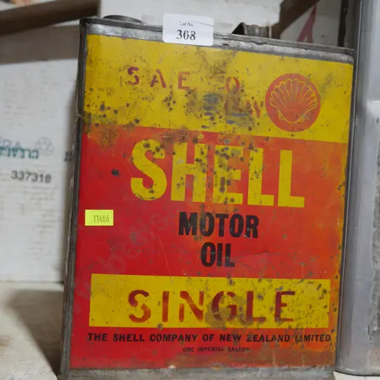 Shell motor oil tin