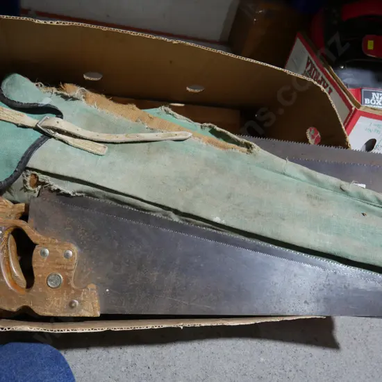 Assorted hand saws