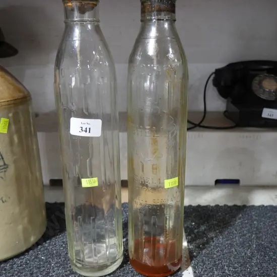 2 Shell oil bottles