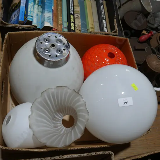 Assorted glass light shades