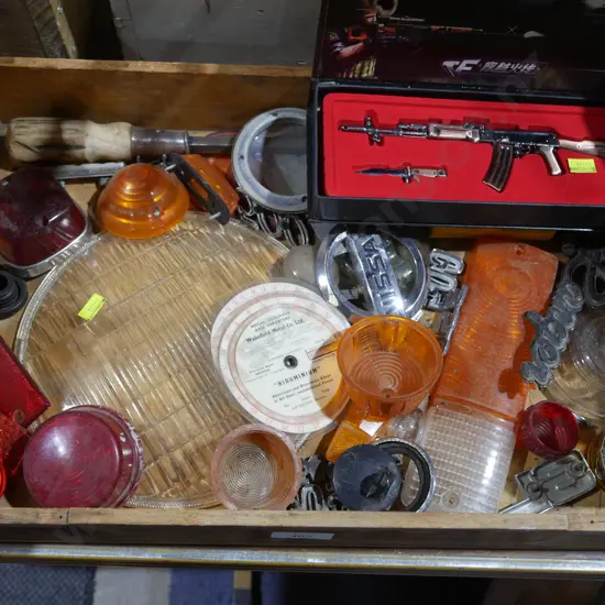 Vintage car lights etc