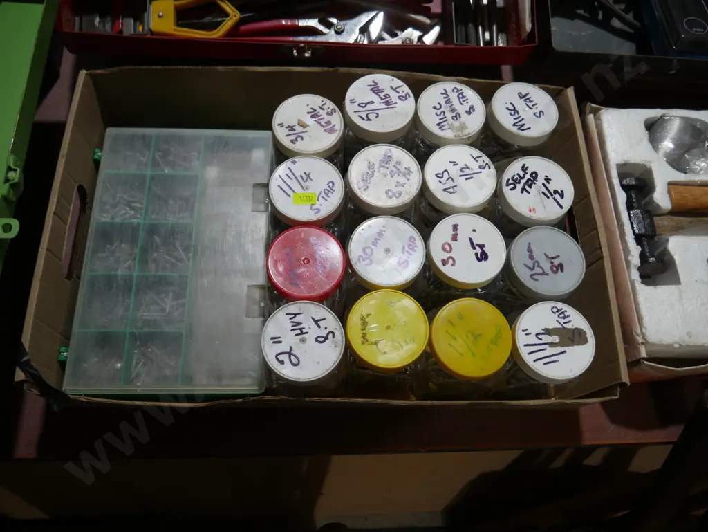 Assorted containers of screws etc Image 1++