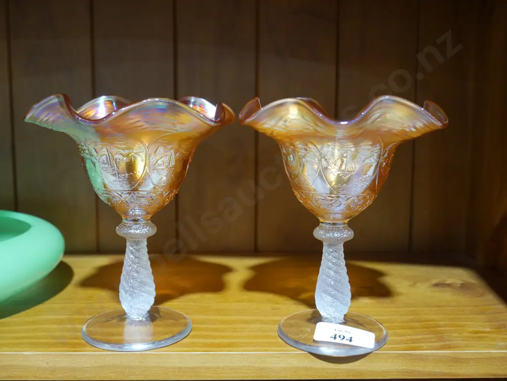 Carnival glass glasses Image 1++