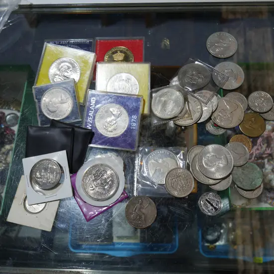 Assorted coins