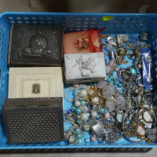 Costume jewellery and trinket boxes