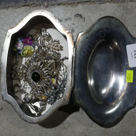 Costume jewellery in box