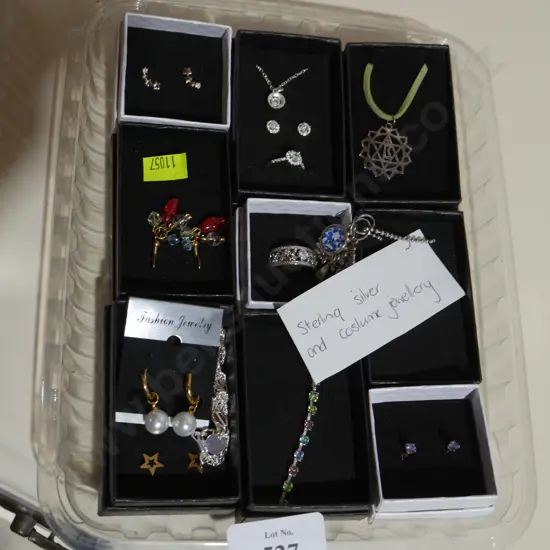 Sterling silver and costume jewellery