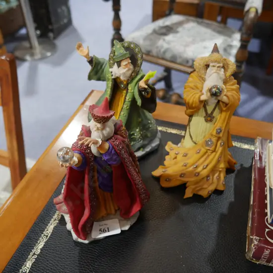 3 enchantica wizard figurines