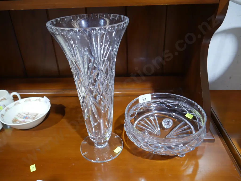Crystal vase and bowl Image 1++