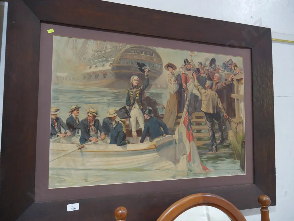 Oak frame ship artwork Image 1++