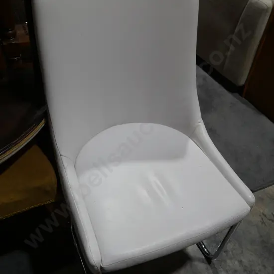 White leather chair