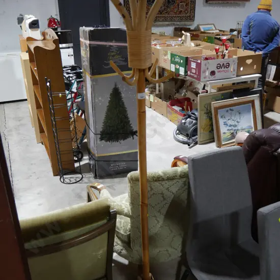 Bamboo coat rack