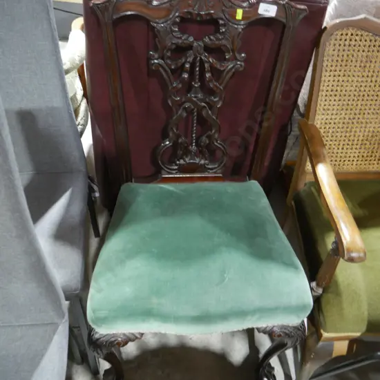 Carved back dining chair