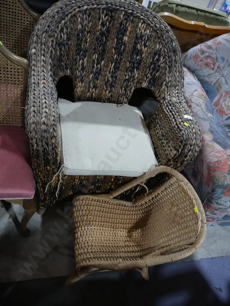 Two seagrass chairs Image 1++