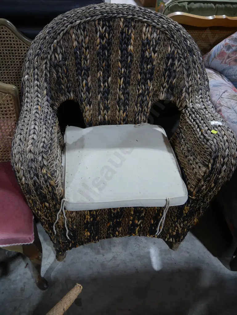 Two seagrass chairs Image 1++