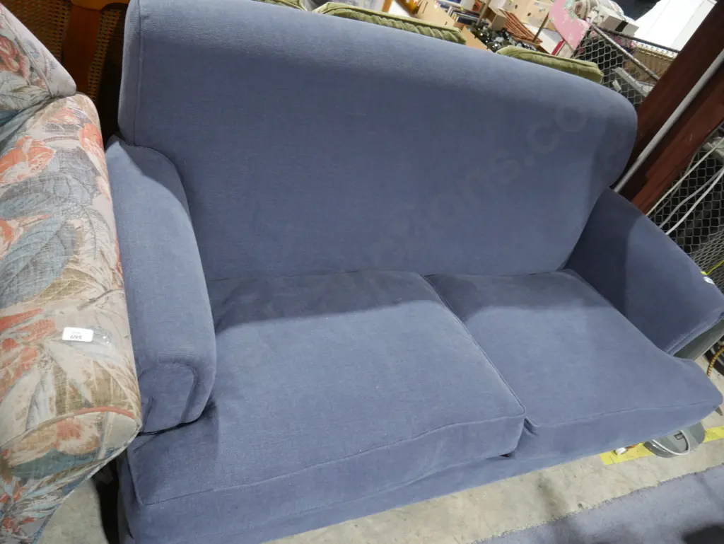 2 seater sofa blue Image 1++
