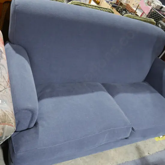 2 seater sofa blue