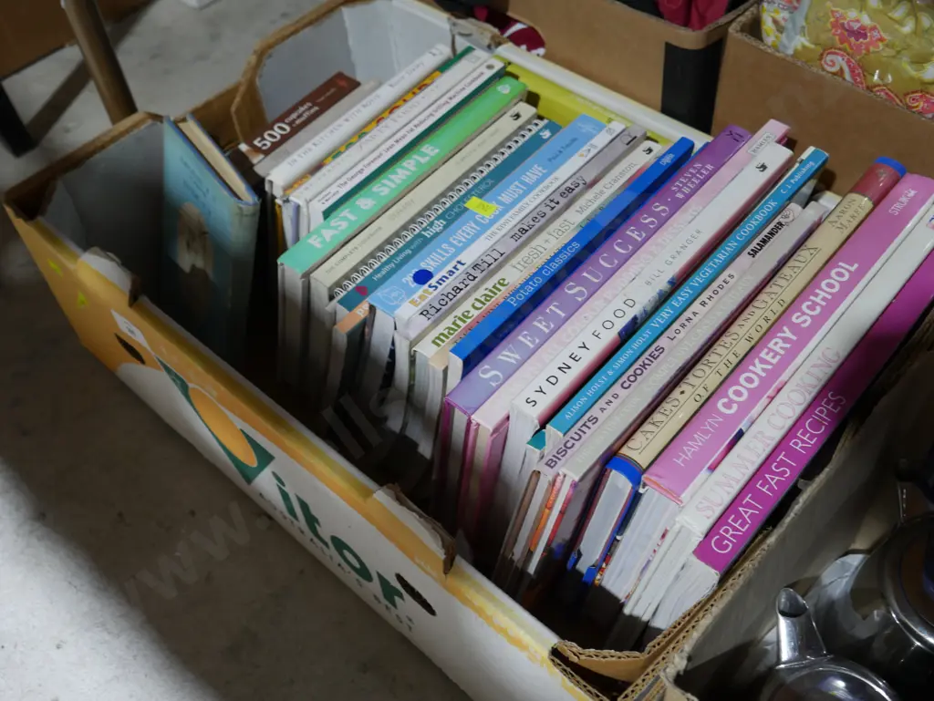 2 boxes of cooking books Image 1++