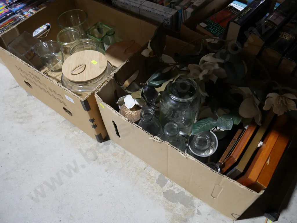 Glassware, bottles X2 boxes Image 1++