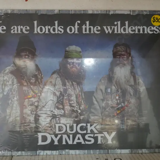 Duck hunt tin sign