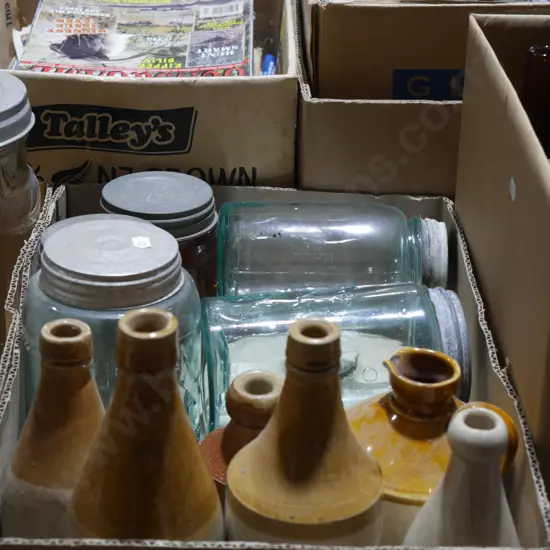 Stone bottles, jars