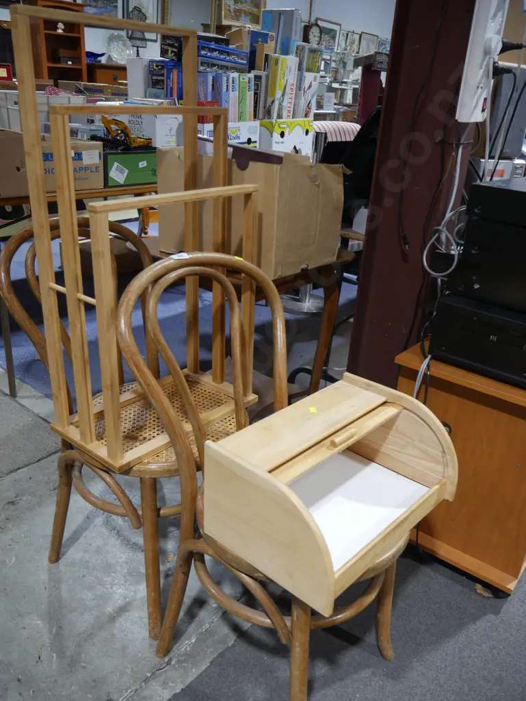 2 X dining chairs ,airing rack Image 1++