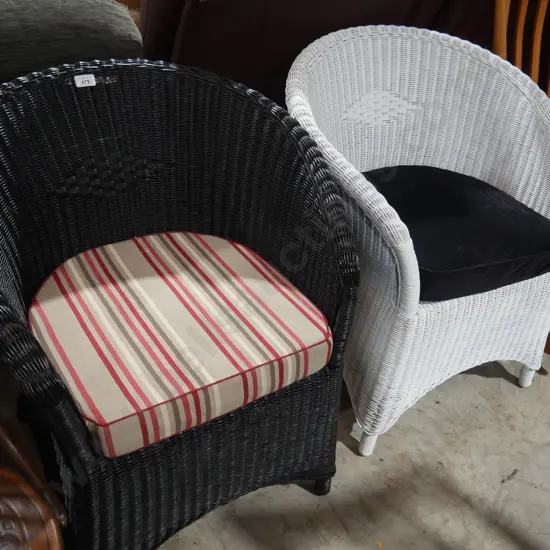 2 cane chairs