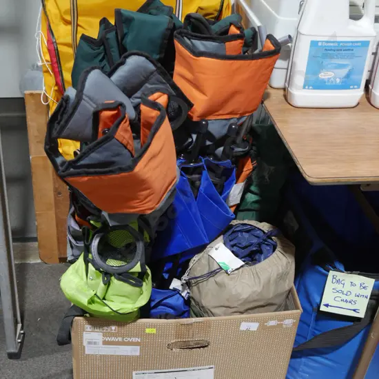 Camping chairs and bag