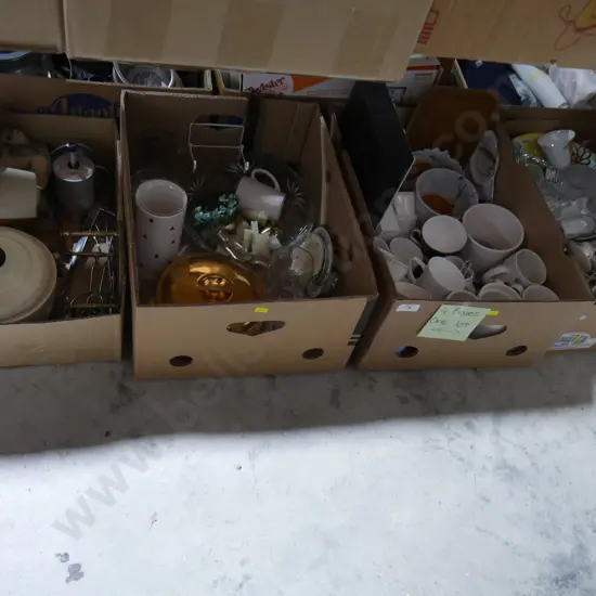 4 boxes of kitchenware etc