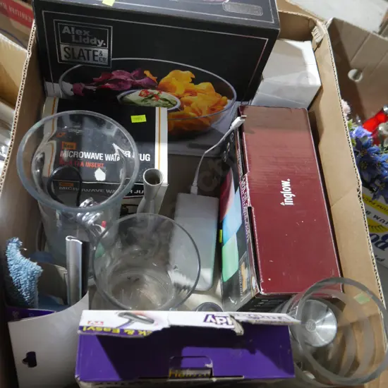Glassware, lamps etc