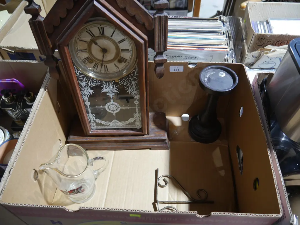 Clock, glass jug etc Image 1++