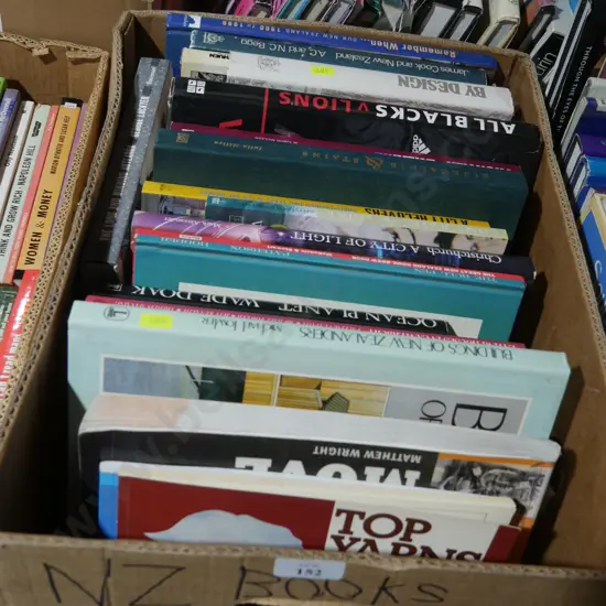 Box of New Zealand books