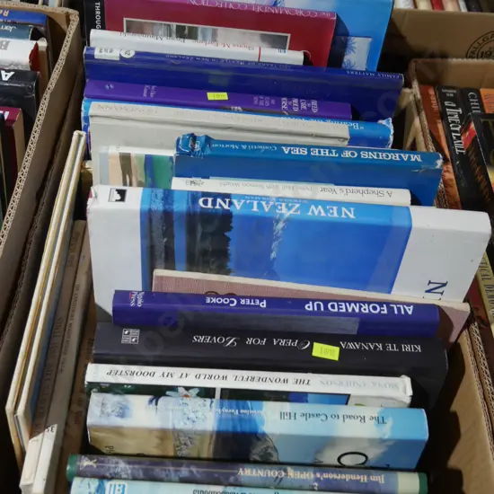 Box of New Zealand books