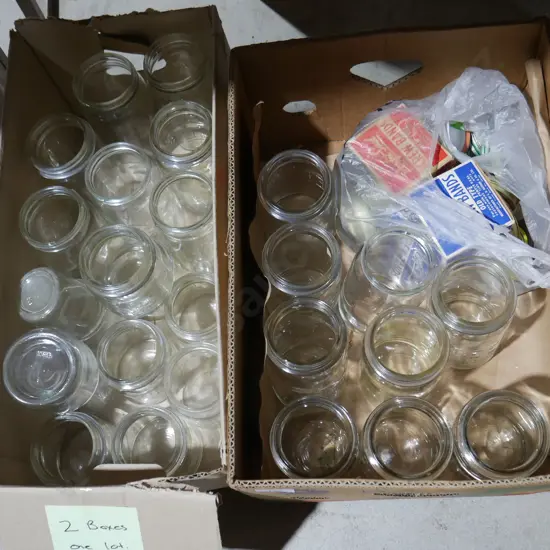 2 boxes of Agee jars