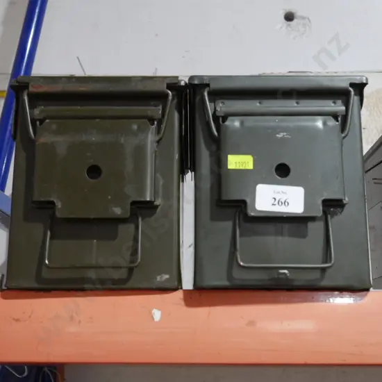 Two ammo cases