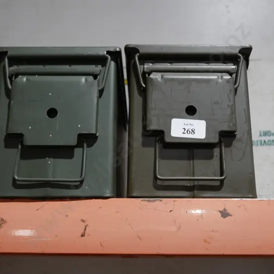 Two ammo cases