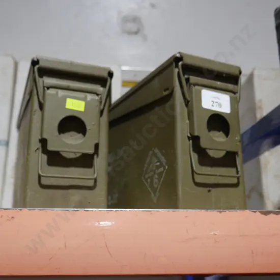 Two ammo cases