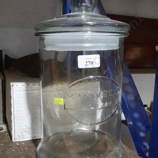 Glass storage jar