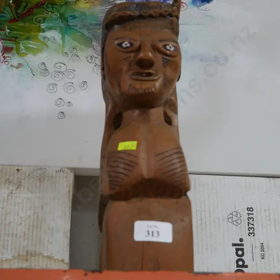 Wooden Maori carving