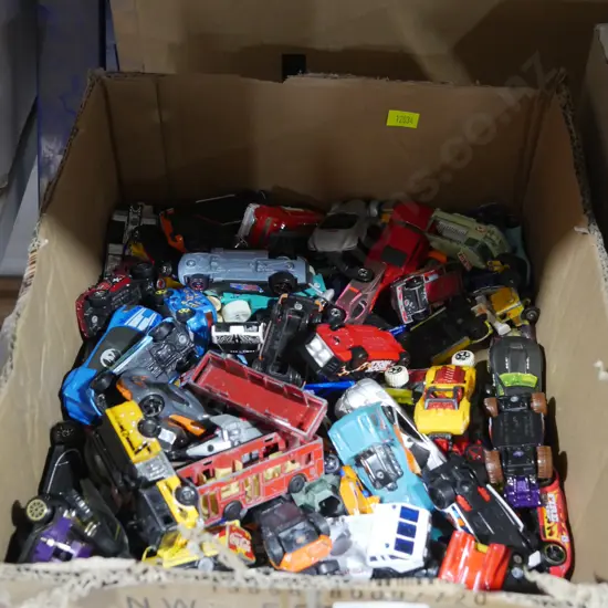 Box of toy cars