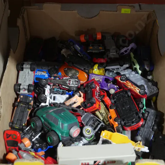 Box of toy cars