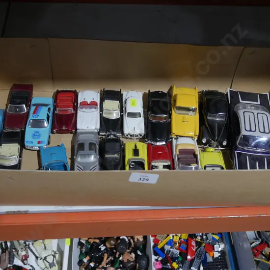 Box of model cars