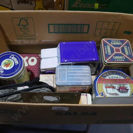 Assorted tins etc