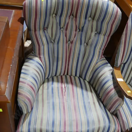 Deep button armchair