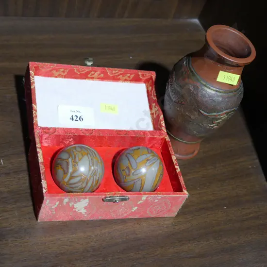 Nuwa stone spheres and vase