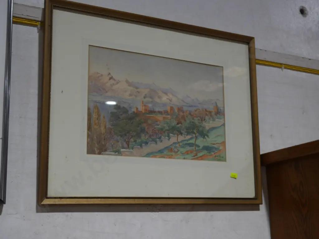 Framed watercolour by E. S. Ryne Image 1++