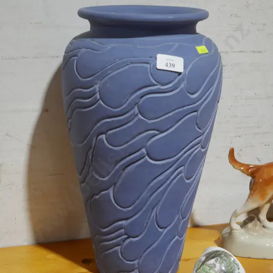 Blue pottery vase