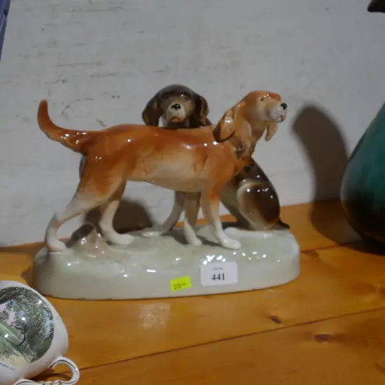 Royal Dux dog ornament